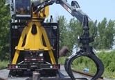 New Stationary Loader working on railroad